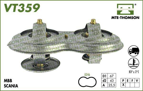 MTE-Thomson VT359.88 - Termostats, Dzesēšanas šķidrums autodraugiem.lv