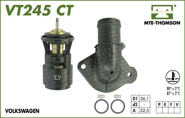 MTE-Thomson VT245.80CT - Termostats, Dzesēšanas šķidrums autodraugiem.lv