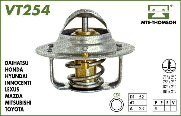 MTE-Thomson VT254.82 - Termostats, Dzesēšanas šķidrums autodraugiem.lv