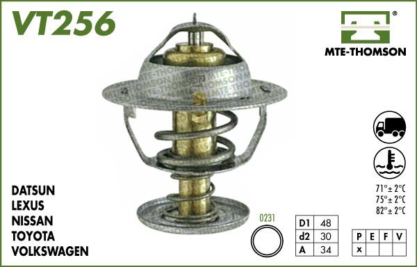 MTE-Thomson VT256.82 - Termostats, Dzesēšanas šķidrums autodraugiem.lv