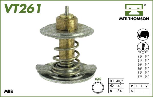 MTE-Thomson VT261.87 - Termostats, Dzesēšanas šķidrums autodraugiem.lv