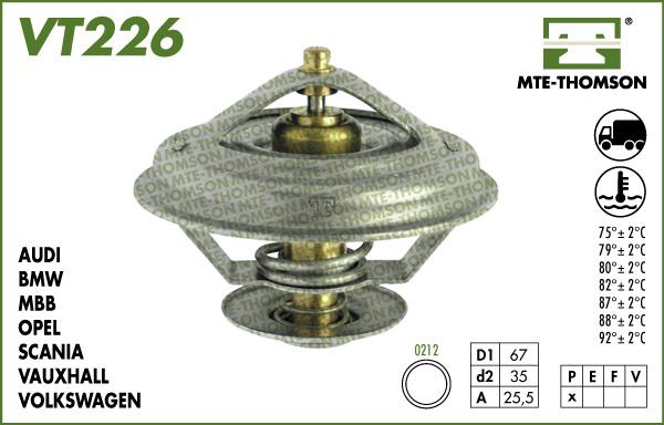 MTE-Thomson VT226.80 - Termostats, Dzesēšanas šķidrums autodraugiem.lv