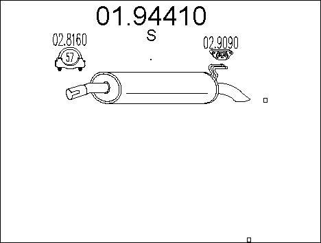 MTS 01.94410 - Izplūdes gāzu trokšņa slāpētājs (pēdējais) autodraugiem.lv