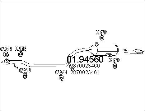 MTS 01.94560 - Izplūdes gāzu trokšņa slāpētājs (pēdējais) autodraugiem.lv