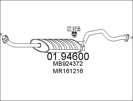 MTS 01.94600 - Izplūdes gāzu trokšņa slāpētājs (pēdējais) autodraugiem.lv