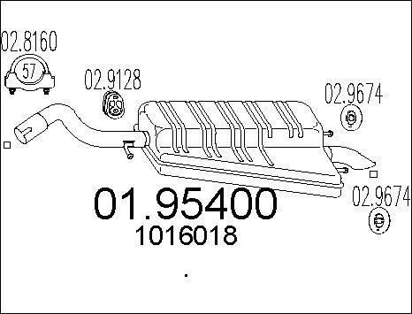 MTS 01.95400 - Izplūdes gāzu trokšņa slāpētājs (pēdējais) autodraugiem.lv