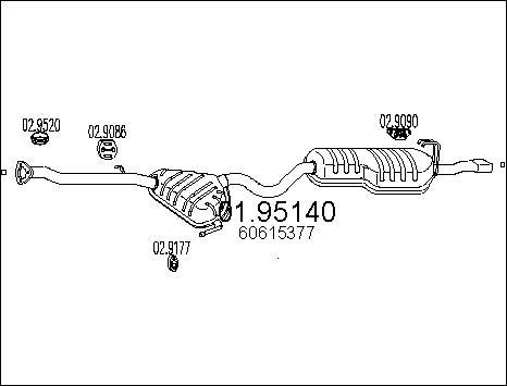 MTS 01.95140 - Izplūdes gāzu trokšņa slāpētājs (pēdējais) autodraugiem.lv