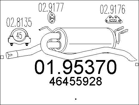 MTS 01.95370 - Izplūdes gāzu trokšņa slāpētājs (pēdējais) autodraugiem.lv