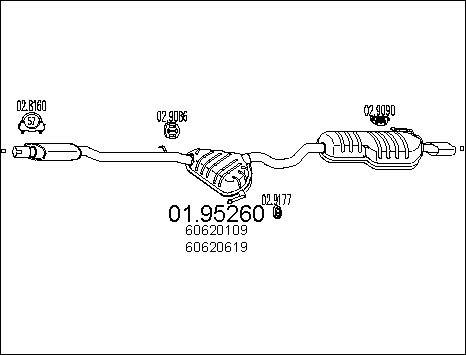 MTS 01.95260 - Izplūdes gāzu trokšņa slāpētājs (pēdējais) autodraugiem.lv