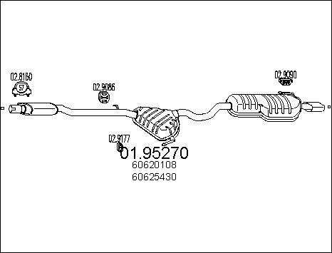 MTS 01.95270 - Izplūdes gāzu trokšņa slāpētājs (pēdējais) autodraugiem.lv