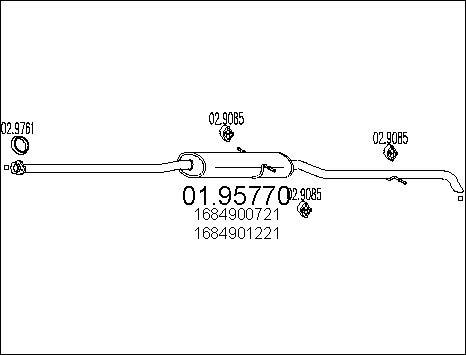 MTS 01.95770 - Izplūdes gāzu trokšņa slāpētājs (pēdējais) autodraugiem.lv