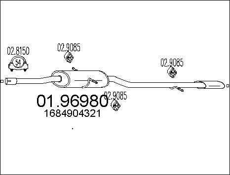 MTS 01.96980 - Izplūdes gāzu trokšņa slāpētājs (pēdējais) autodraugiem.lv