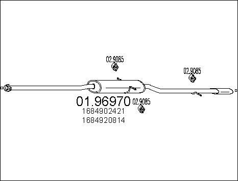 MTS 01.96970 - Izplūdes gāzu trokšņa slāpētājs (pēdējais) autodraugiem.lv