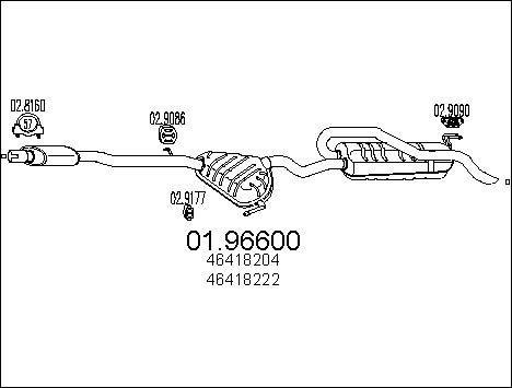 MTS 01.96600 - Izplūdes gāzu trokšņa slāpētājs (pēdējais) autodraugiem.lv