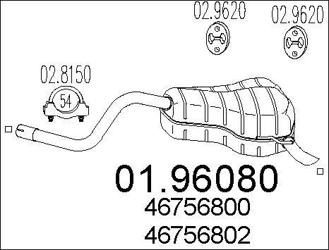 MTS 01.96080 - Izplūdes gāzu trokšņa slāpētājs (pēdējais) autodraugiem.lv