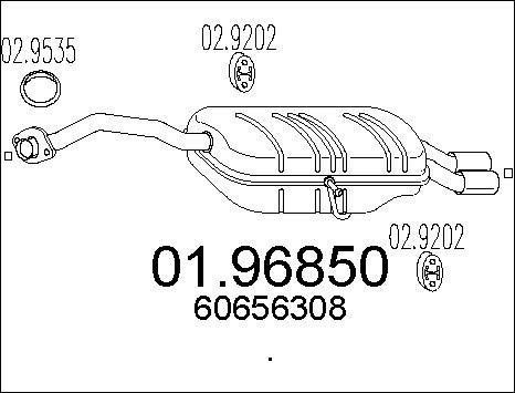 MTS 01.96850 - Izplūdes gāzu trokšņa slāpētājs (pēdējais) autodraugiem.lv