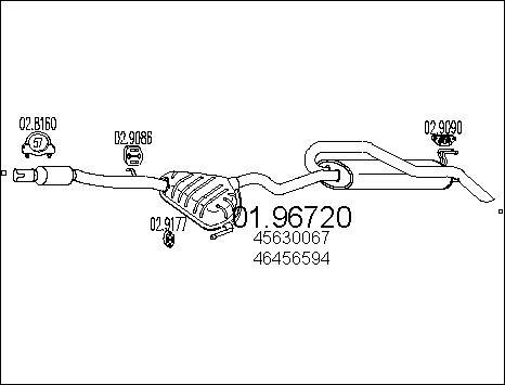 MTS 01.96720 - Izplūdes gāzu trokšņa slāpētājs (pēdējais) autodraugiem.lv