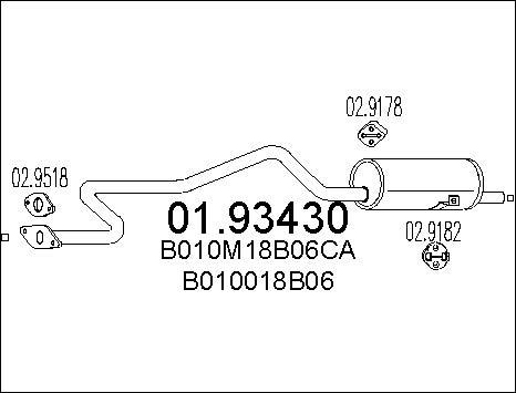 MTS 01.93430 - Izplūdes gāzu trokšņa slāpētājs (pēdējais) autodraugiem.lv