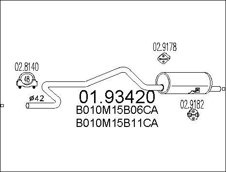 MTS 01.93420 - Izplūdes gāzu trokšņa slāpētājs (pēdējais) autodraugiem.lv