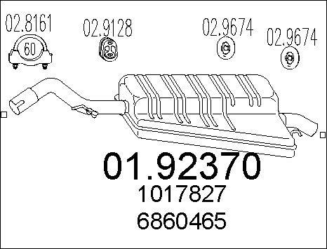 MTS 01.92370 - Izplūdes gāzu trokšņa slāpētājs (pēdējais) autodraugiem.lv