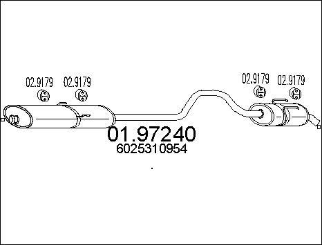 MTS 01.97240 - Izplūdes gāzu trokšņa slāpētājs (pēdējais) autodraugiem.lv