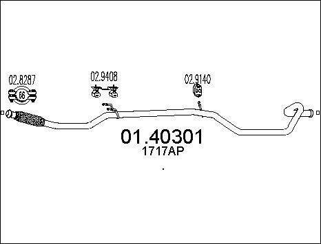 MTS 01.40301 - Izplūdes caurule autodraugiem.lv