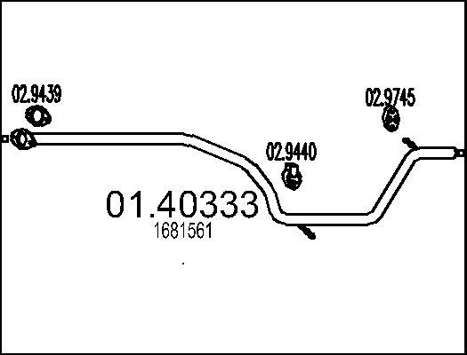 MTS 01.40333 - Izplūdes caurule autodraugiem.lv