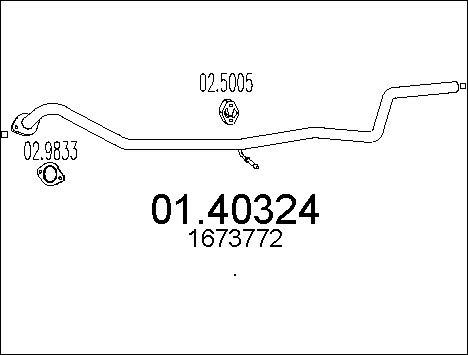 MTS 01.40324 - Izplūdes caurule autodraugiem.lv