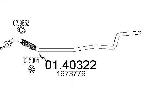 MTS 01.40322 - Izplūdes caurule autodraugiem.lv