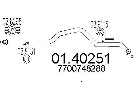 MTS 01.40251 - Izplūdes caurule autodraugiem.lv