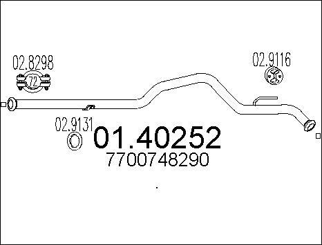 MTS 01.40252 - Izplūdes caurule autodraugiem.lv