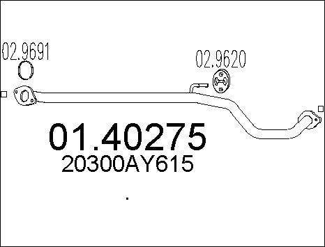 MTS 01.40275 - Izplūdes caurule autodraugiem.lv