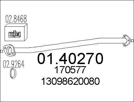 MTS 01.40270 - Izplūdes caurule autodraugiem.lv