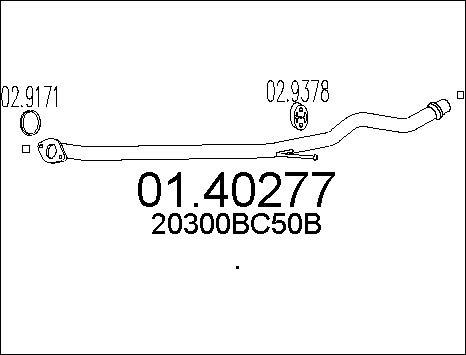 MTS 01.40277 - Izplūdes caurule autodraugiem.lv