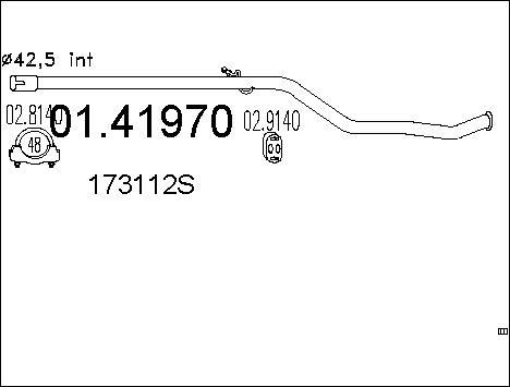 MTS 01.41970 - Izplūdes caurule autodraugiem.lv