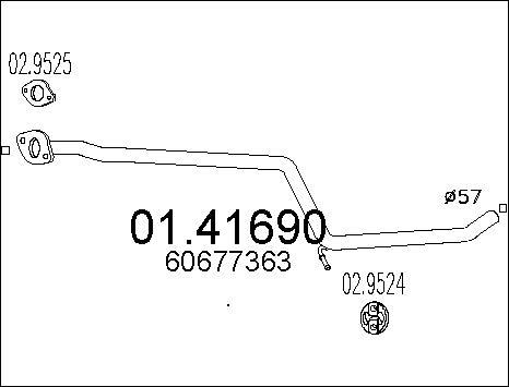 MTS 01.41690 - Izplūdes caurule autodraugiem.lv