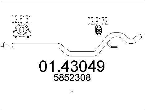 MTS 01.43049 - Izplūdes caurule autodraugiem.lv