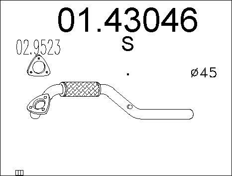 MTS 01.43046 - Izplūdes caurule autodraugiem.lv