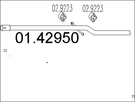 MTS 01.42950 - Izplūdes caurule autodraugiem.lv