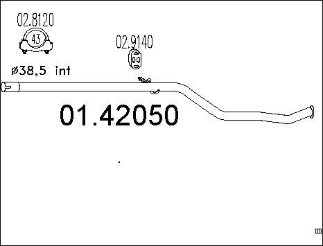 MTS 01.42050 - Izplūdes caurule autodraugiem.lv