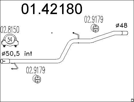 MTS 01.42180 - Izplūdes caurule autodraugiem.lv