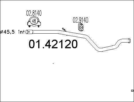 MTS 01.42120 - Izplūdes caurule autodraugiem.lv