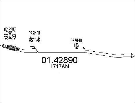 MTS 01.42890 - Izplūdes caurule autodraugiem.lv