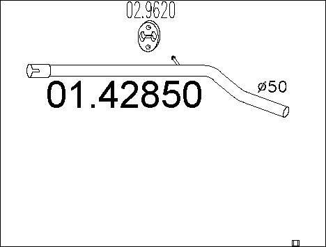 MTS 01.42850 - Izplūdes caurule autodraugiem.lv