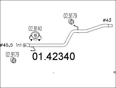 MTS 01.42340 - Izplūdes caurule autodraugiem.lv