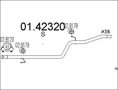 MTS 01.42320 - Izplūdes caurule autodraugiem.lv