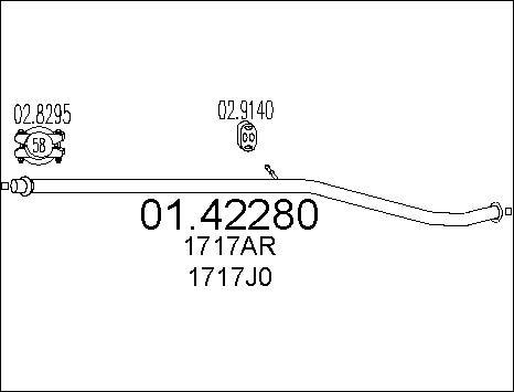 MTS 01.42280 - Izplūdes caurule autodraugiem.lv