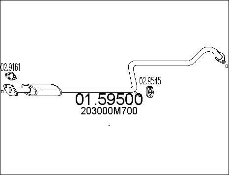 MTS 01.59500 - Vidējais izpl. gāzu trokšņa slāpētājs autodraugiem.lv