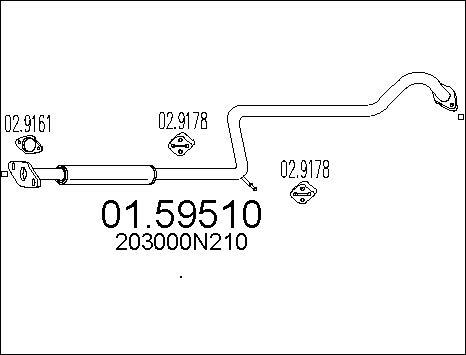 MTS 01.59510 - Vidējais izpl. gāzu trokšņa slāpētājs autodraugiem.lv