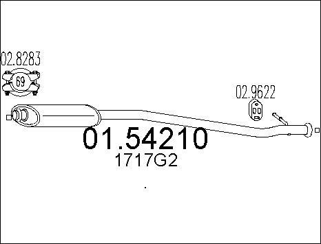 MTS 01.54210 - Vidējais izpl. gāzu trokšņa slāpētājs autodraugiem.lv